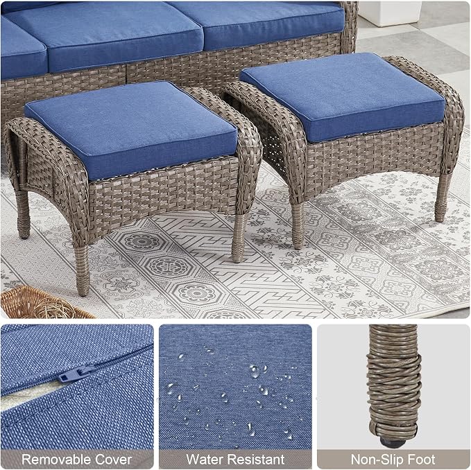 Belord Outdoor Ottomans for Patio Foot Rest - Image 5