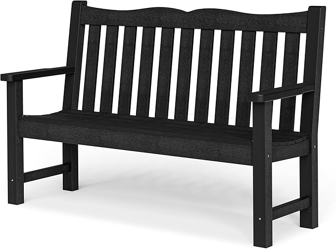 Stoog All-Weather 2-Person Outdoor Bench, 800 lbs Capacity HIPS Plastic Garden by Stoog