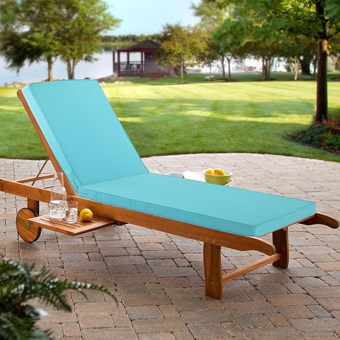 Chaise Lounge Cushion for Outdoor Furniture, Waterproof Fade and Tear Resistant - Image 7