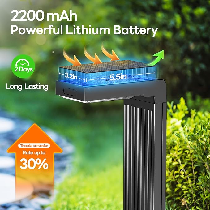 Solar Pathway Lights Outdoor 4Pack, 2 Color in 1 Motion Sensor Walkway Lights - Image 5