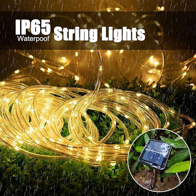 Solar Rope Light 3 Pack 39 FT 100 LEDs IP65 Waterproof Outdoor LED ‎Solar - Image 3