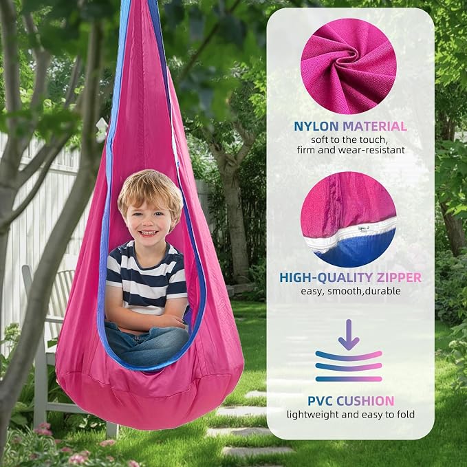 Kids Swing Seat Hammock Chair Indoor Outdoor Hanging Chair - Image 6