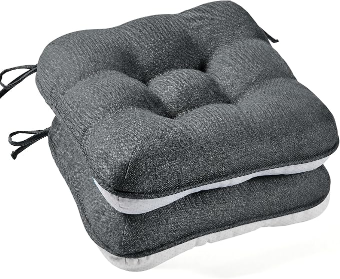 BETU Chair Cushions for Dining Chairs Set of 2, 3.5" Thick Kitchen Table Chair by BETU