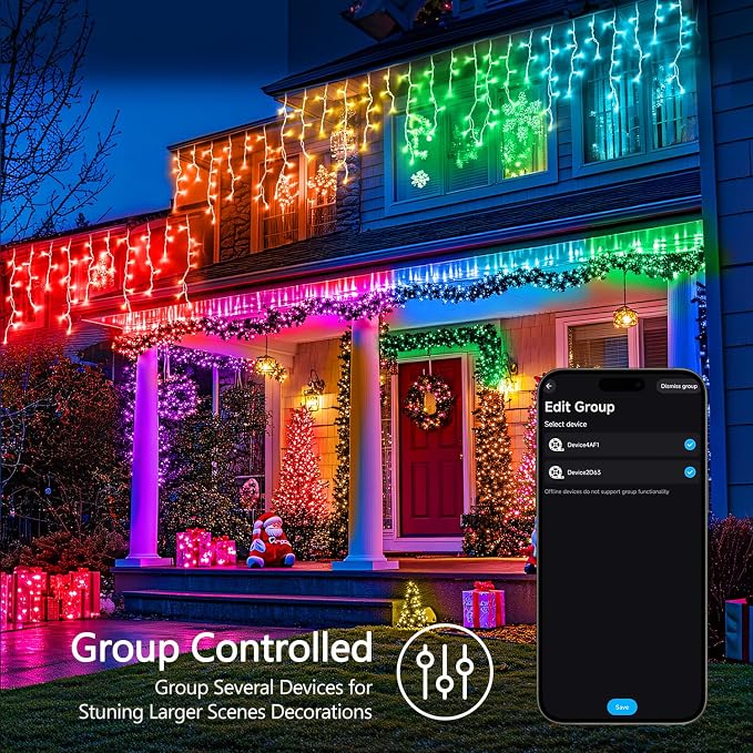 JMEXSUSS 200 LED RGB String Light Outdoor Indoor, Christmas Lights Outdoor - Image 5