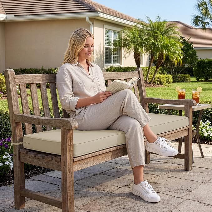 Outdoor Bench Cushion: Waterproof and Fade Resistant Patio Furniture Cushions - Image 2