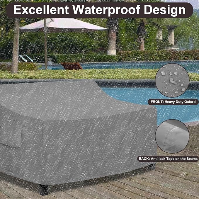 PureFit Outdoor Couch Cover Waterproof Patio Sofa Furniture Covers, 2-Seater - Image 4