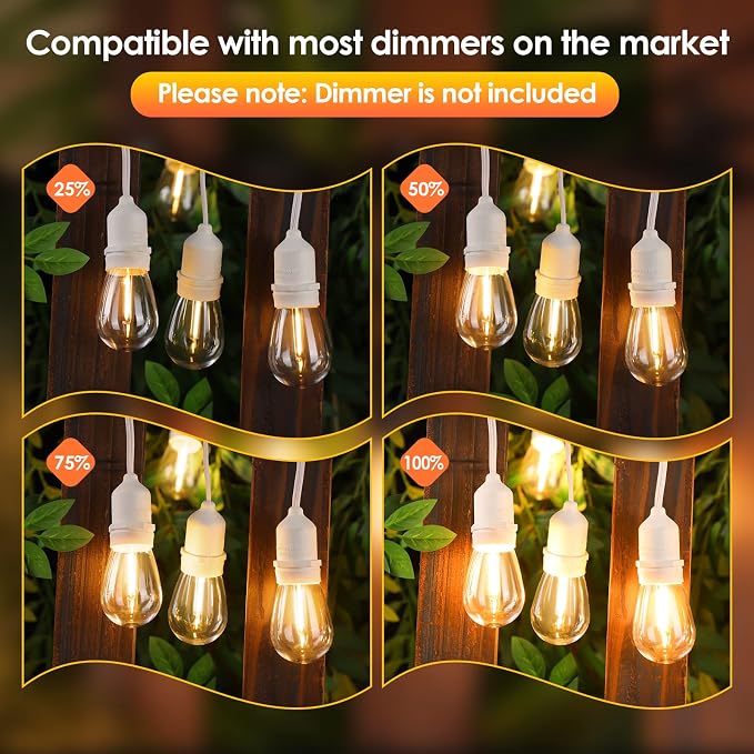 Mlambert 2 Pack 96FT Outdoor String Lights - Image 2
