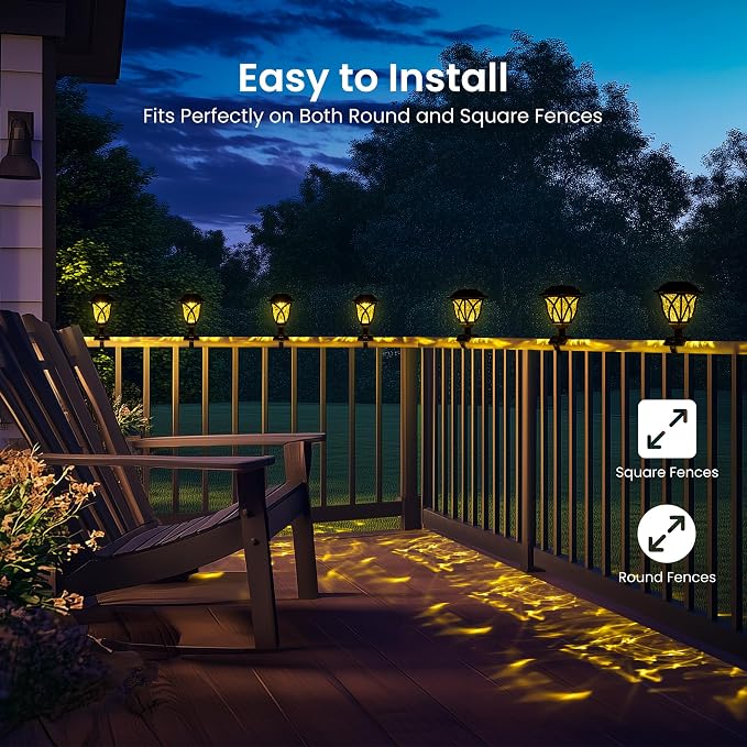 Solar Fence Lights Outdoor Waterproof, Led Solar Lights Outdoor - Image 2