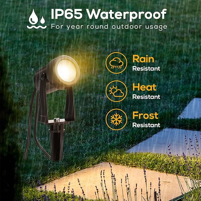 Banord Outdoor Landscape Lighting, 10 Pack Low Voltage LED Spot Lights - Image 5