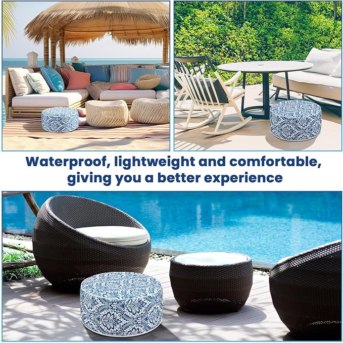 Outdoor Inflatable Ottoman Waterproof Pouf Ottoman - Image 5
