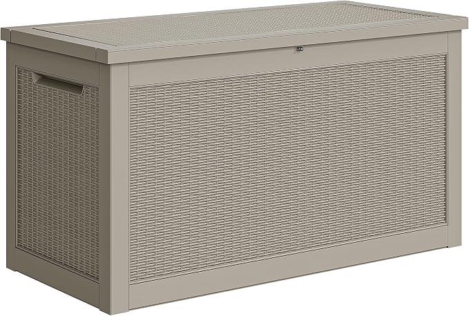 YITAHOME 260 Gallon XXL Large Deck Box, Outdoor Resin Storage Box, Lockable by YITAHOME