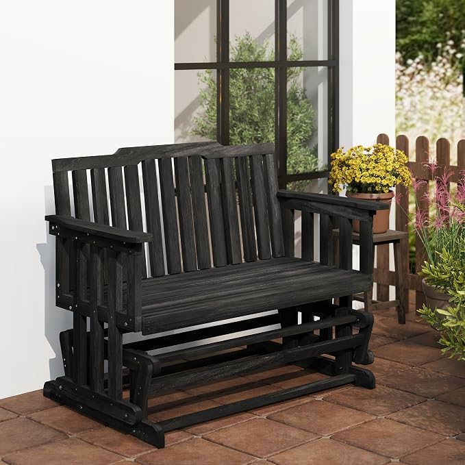 Outsunny 2-Person Patio Swing Glider Bench - Image 9