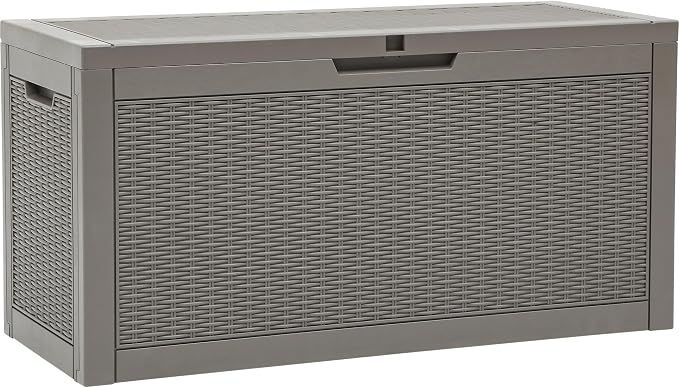 YITAHOME 60 Gallon Resin Deck Box, Weather Resistant Outdoor Rattan Storage Box - Image 7