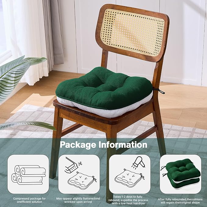 BETU Chair Cushions for Dining Chairs Set of 4, 3.5" Thick Kitchen Table Chair - Image 8