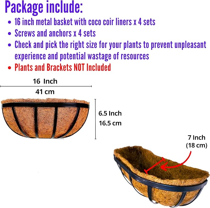 LaLaGreen Wall Planters for Outdoor Plant Deck Railing Planter Boxes for - Image 2
