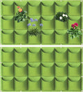 LITLANDSTAR 18 Pockets Hanging Grow Bags, 2 Pack Horizontal Wall Planter Plant by LITLANDSTAR