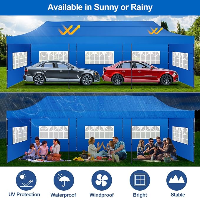 COBIZI 10x30 Pop up Canopy Tent 10x30 Canopy - Image 5