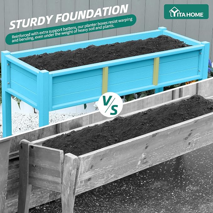 YITAHOME Raised Garden Bed HDPE, Aruba Blue - Image 7