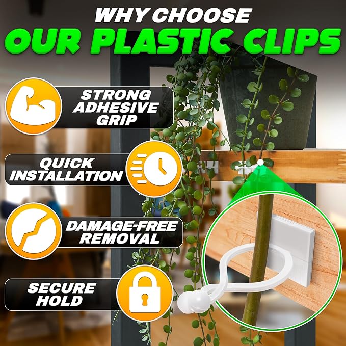 100Pcs Clear Plant Clips for Climbing Plants Indoor - Image 5