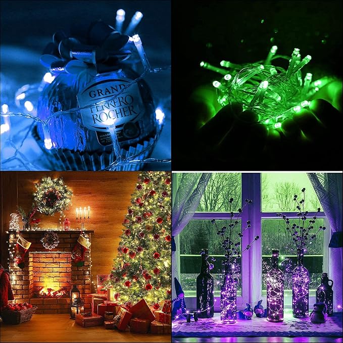 XEWEA Solar String Lights Outdoor, 40Ft 16 Colors 100 LED String Lights - Image 6
