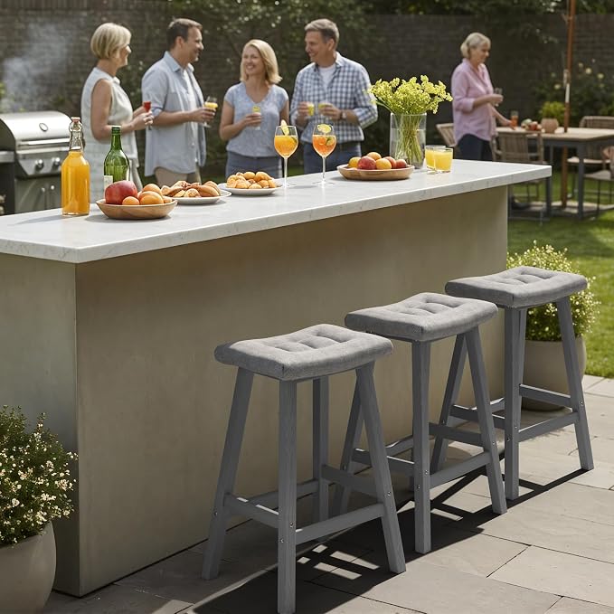 Ciokea 2 Set 29" Outdoor Bar Stools - Image 7