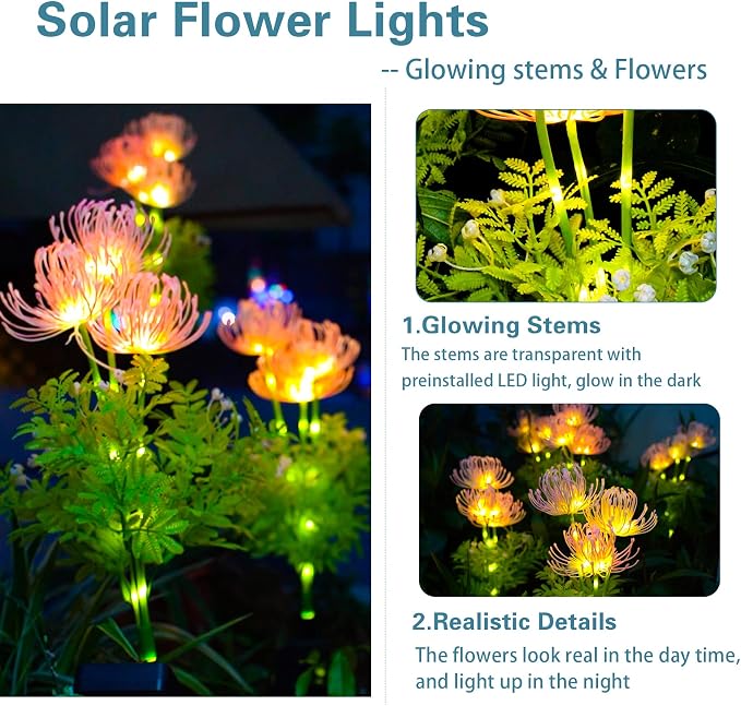 Solar Garden Lights, Solar Flowers Lights - Image 2