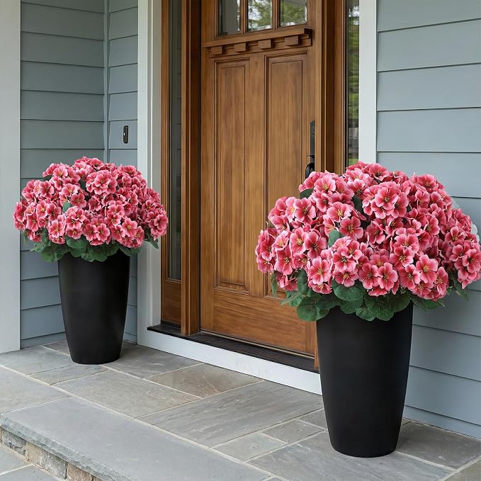 2 Pack Artificial Geranium Flowers Topitary Trees - Image 7