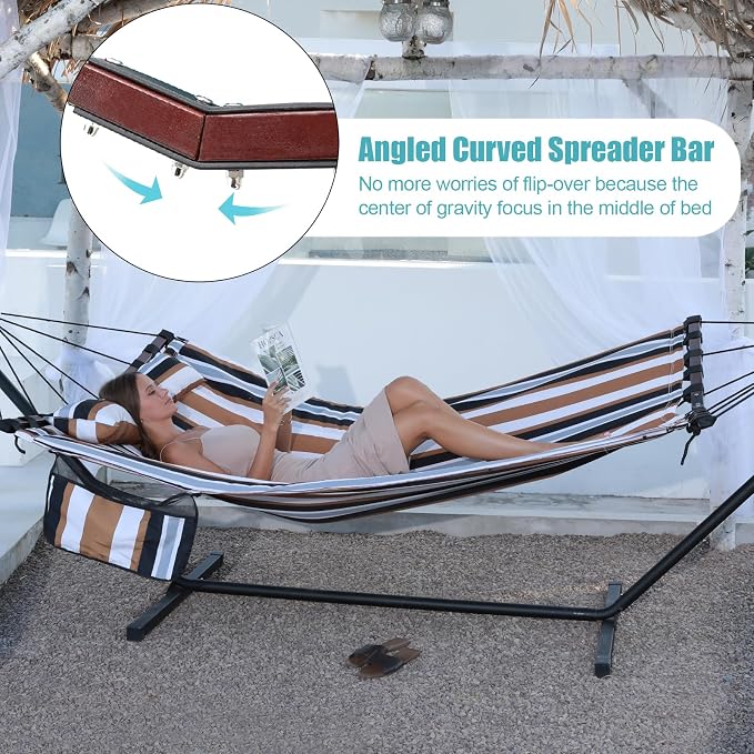 TegerDeger 12FT 2 Person Hammock Large Hammock 450LB Capacity - Image 3