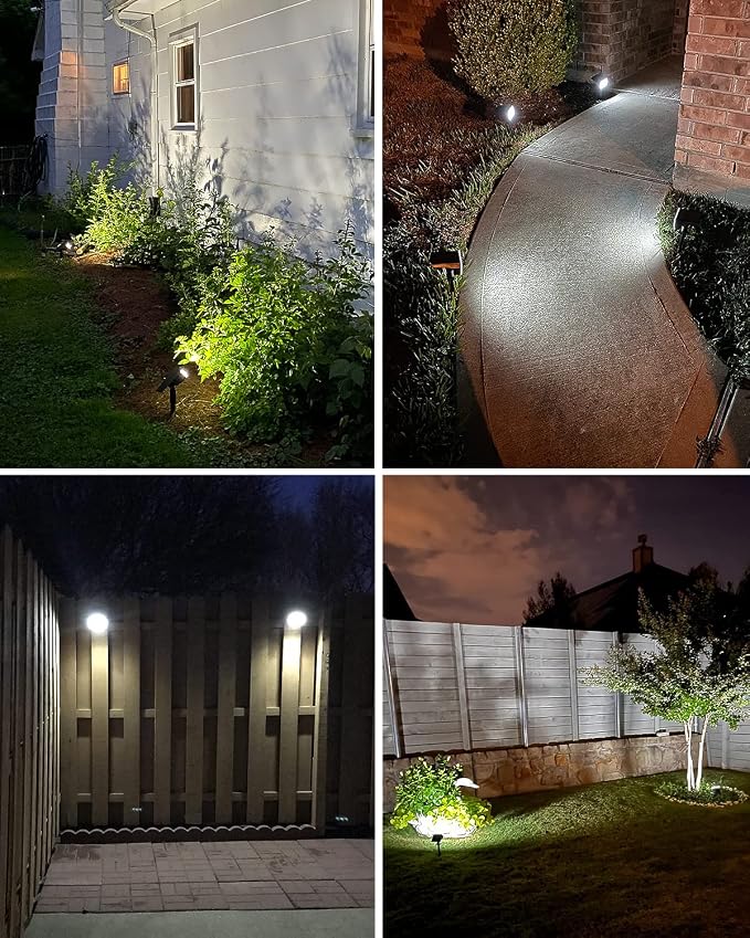 LOTMOS Solar Spot Lights Outdoor, 6 Pack/72 LED/3 Lighting Modes 2-in-1 Solar - Image 6