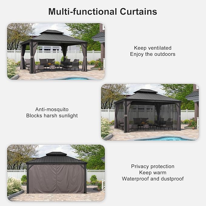 PURPLE LEAF 12' X 14' Patio Gazebo - Image 3