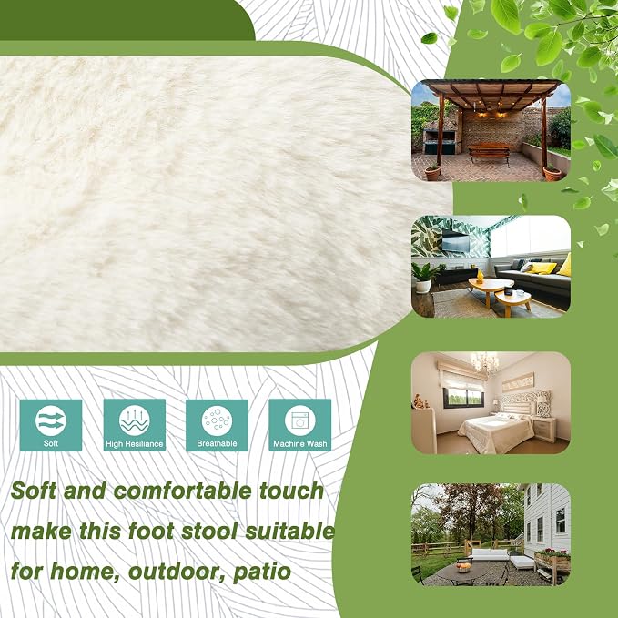 15" Foldable Foot Stool Ottoman - Image 2