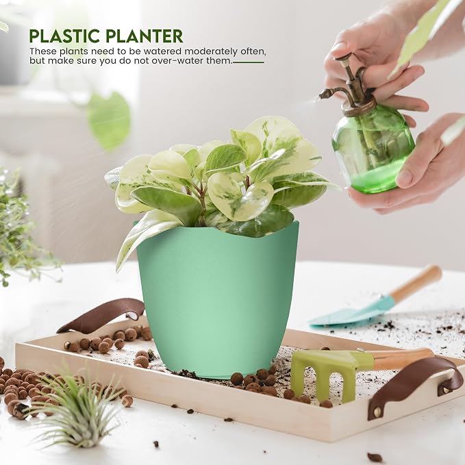 Utopia Home - Plant Pots Indoor - 7/6.6/6/5.3/4.8 Inches Home Decor Flower Pots - Image 3