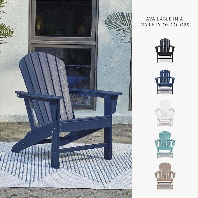 Signature Design by Ashley Outdoor Sundown Treasure HDPE Patio Adirondack Chair - Image 7