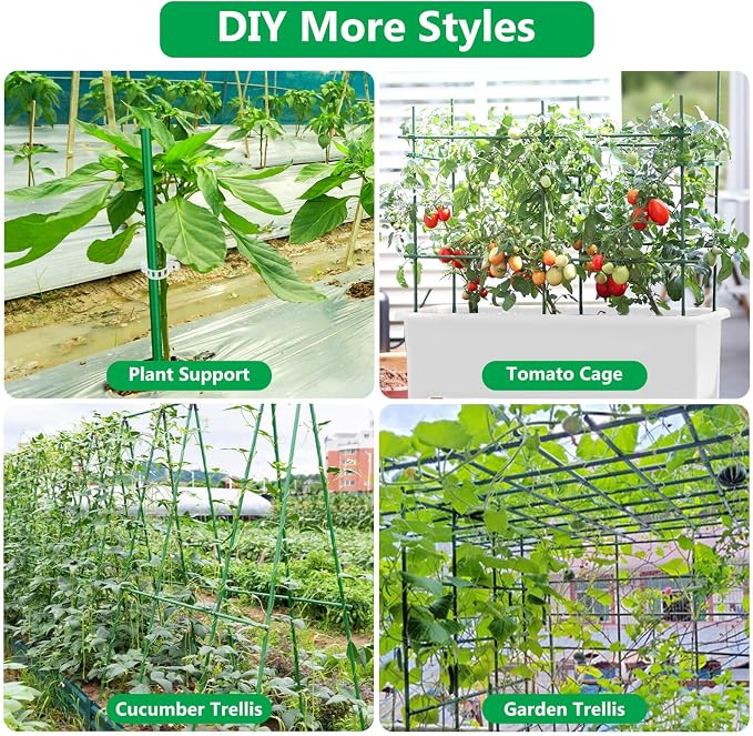 Lezmarket 150 Pack Garden Stakes, Plant Support Stakes, DIY 4ft 5ft 6ft 7ft - Image 6