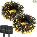 2 Pack Solar String Lights Outdoor, 200 LED Extra-Long 78 FT Solar Lights by SyouHome