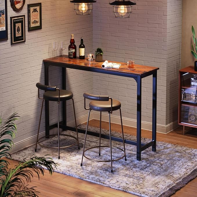ODK 54 Inch Bar Table, Bar Height Pub Table, Counter Height Bar Table, - Image 2