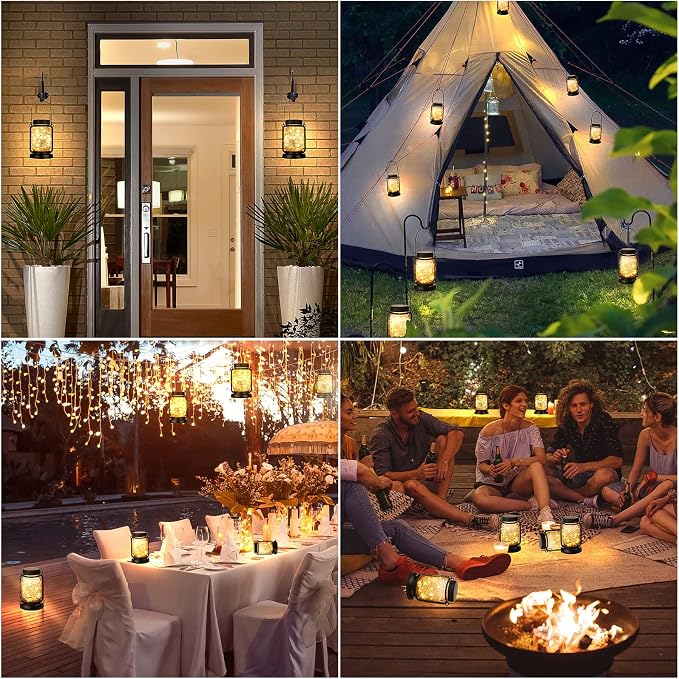 Mlambert 4 Pack Solar Hanging Lantern - Image 9