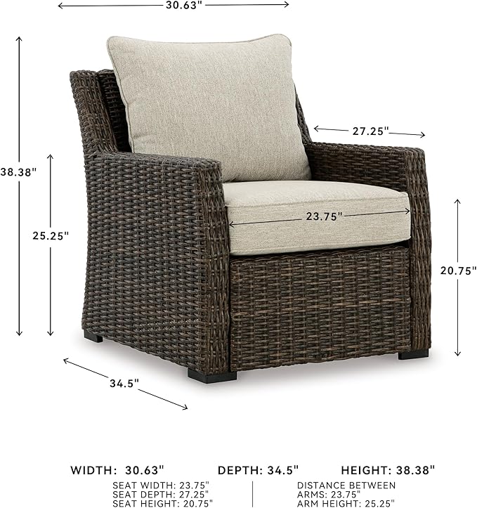 Signature Design by Ashley Brook Ranch Casual Nuvella Weather Resistant Fabric - Image 3