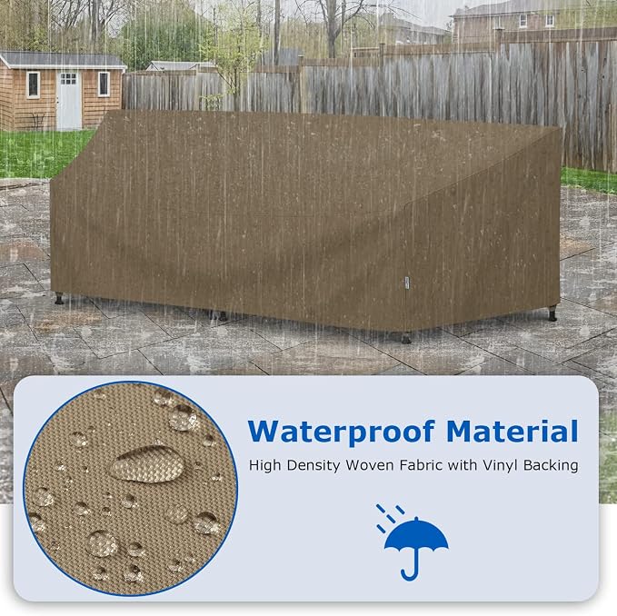 SunPatio Outdoor Curved Sectional Couch Cover, Heavy Duty Waterproof Patio Sofa - Image 4