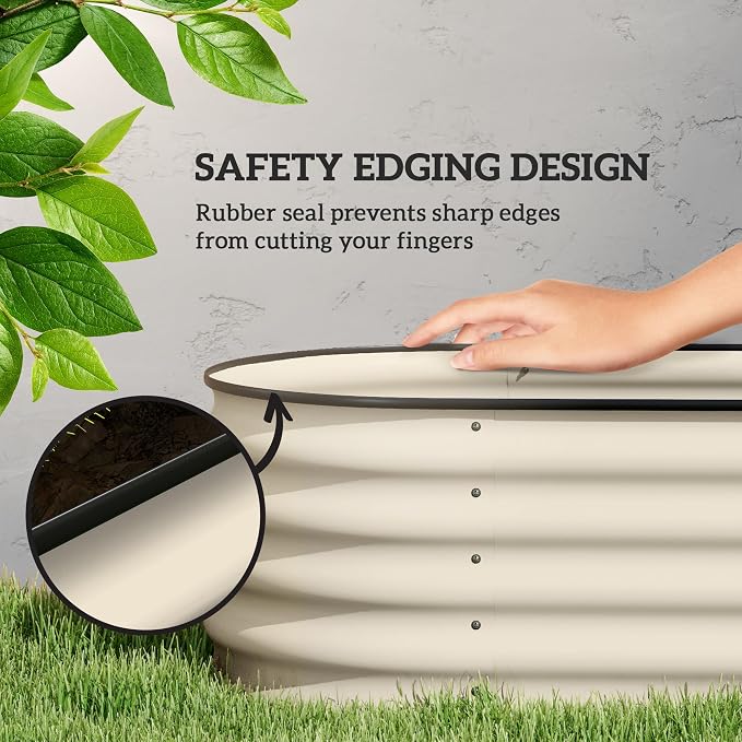Outsunny 6.5' x 2' x 1.4' Galvanized Raised Garden Bed Kit, Outdoor Metal - Image 5