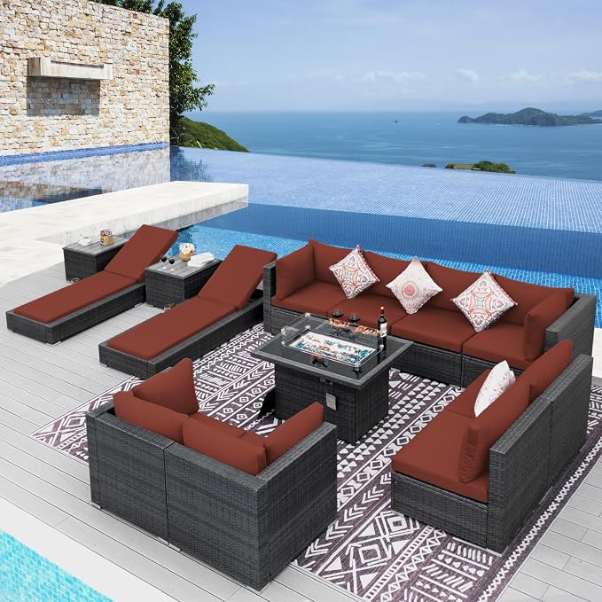NICESOUL 13 Piece Large Outdoor Sectional by NICESOUL