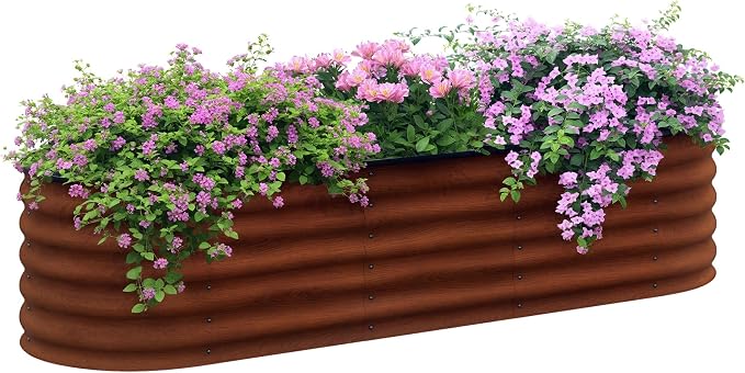 Outsunny 6.5' x 2' x 1.4' Galvanized Raised Garden Bed Kit, Outdoor Metal by Outsunny