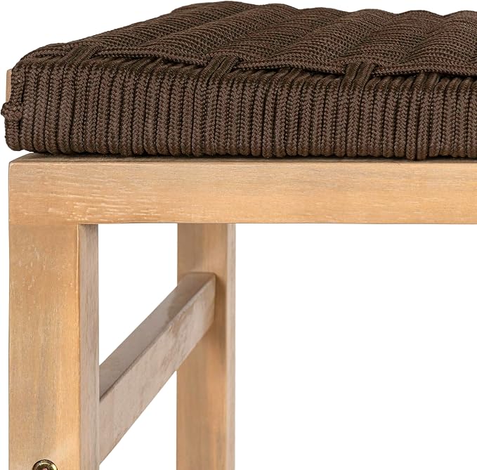 JONATHAN Y BSL1201C-SET2 Armand 30" Modern Coastal Backless Acacia Wood Outdoor - Image 7