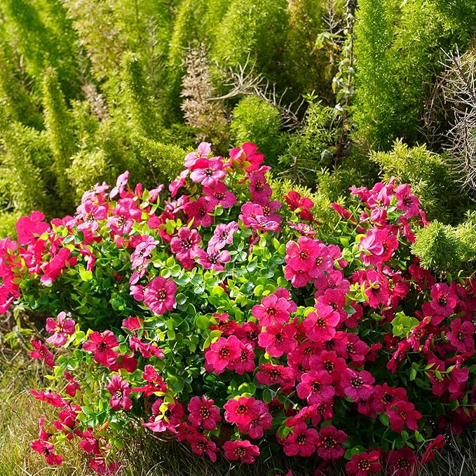 Artificial Flowers for Outdoor, UV Resistant Fake Silk Flowers, Realistic Faux - Image 7