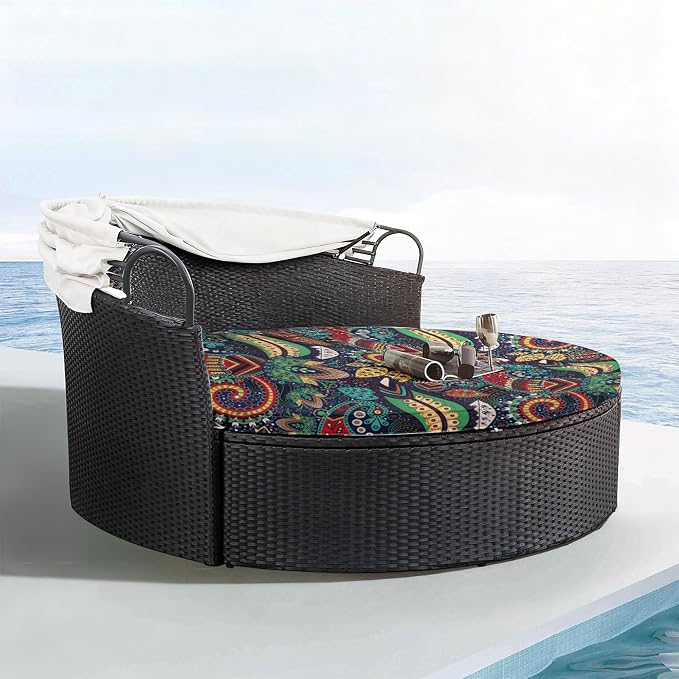 Round Daybed Cushion Cover 66" - Image 5