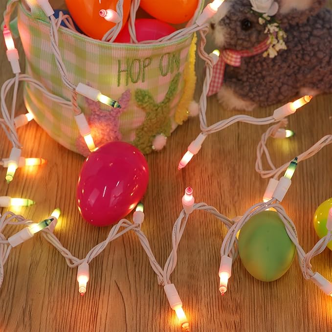 LJLNION 3 Sets Easter String Lights, 120V UL Certified Connectable Xmas Lights - Image 4