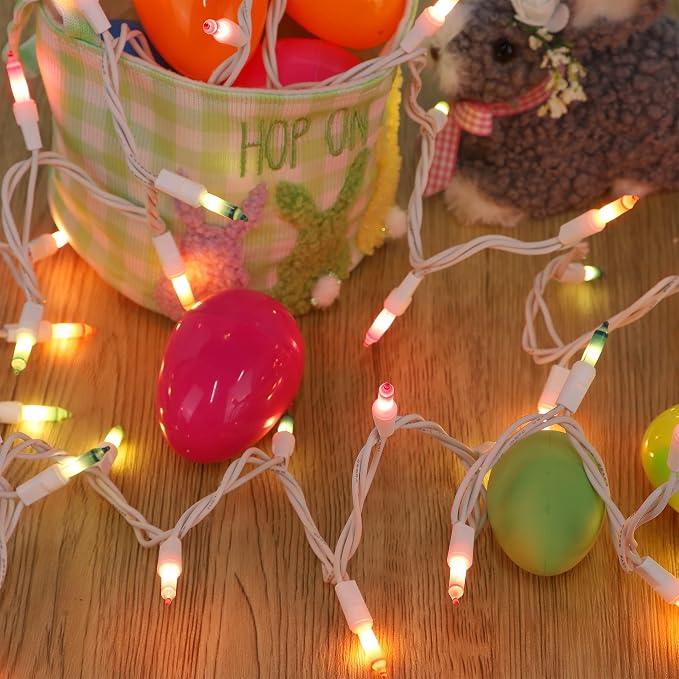 Easter String Lights, 120V UL Certified Connectable Xmas Tree Incandescent - Image 4