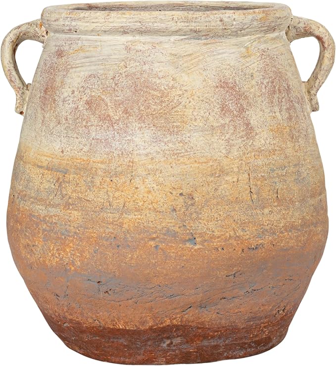 Creative Co-Op Whitewashed Terra-Cotta Urn - Image 3