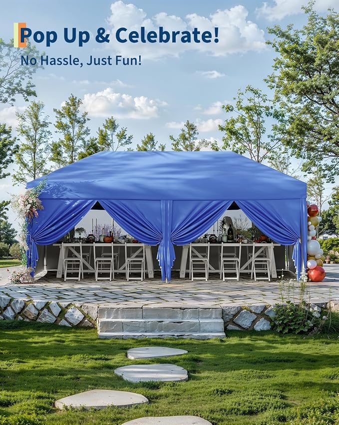 10X20 Pop Up Canopy Tent with 6 Sidewalls – Heavy Duty Commercial Instant - Image 4