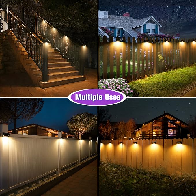 Aulanto Solar Led Deck Lights, Warm White & RGB Modes, Outdoor Waterproof - Image 2